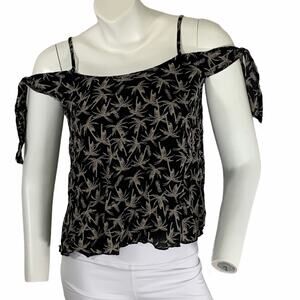 Mossimo XS Palm tree top off the shoulder